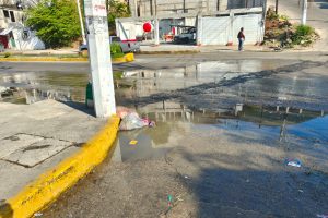 Vecinos denuncian derrame de aguas negras en la avenida Ruiz Cortines de Acapulco