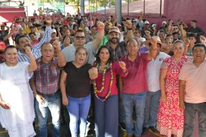 Más de 300 habitantes de 25 colonias de la zona conurbada de Acapulco respaldan junto con Beatriz Mojica a Claudia Sheinbaum