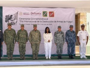 Participa Leticia Lozano en ceremonia de destrucción de armas en Acapulco