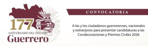 El gobierno de Guerrero abre convocatoria para las Condecoraciones y Premios al Mérito Civil 2026 