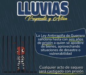 En Guerrero se castiga hasta seis años de cárcel por rapiña durante contingencias 