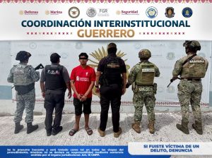 FGE Guerrero detiene a Carlos “N” presunto integrante del grupo delictivo “CIDA”, como parte de las estrategia nacional contra la extorsión